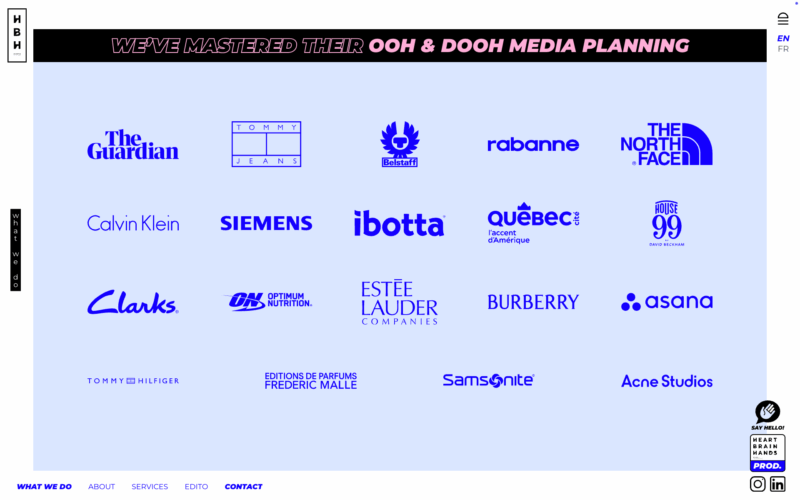 Page des clients de HBH Media Page des clients de HBH Media