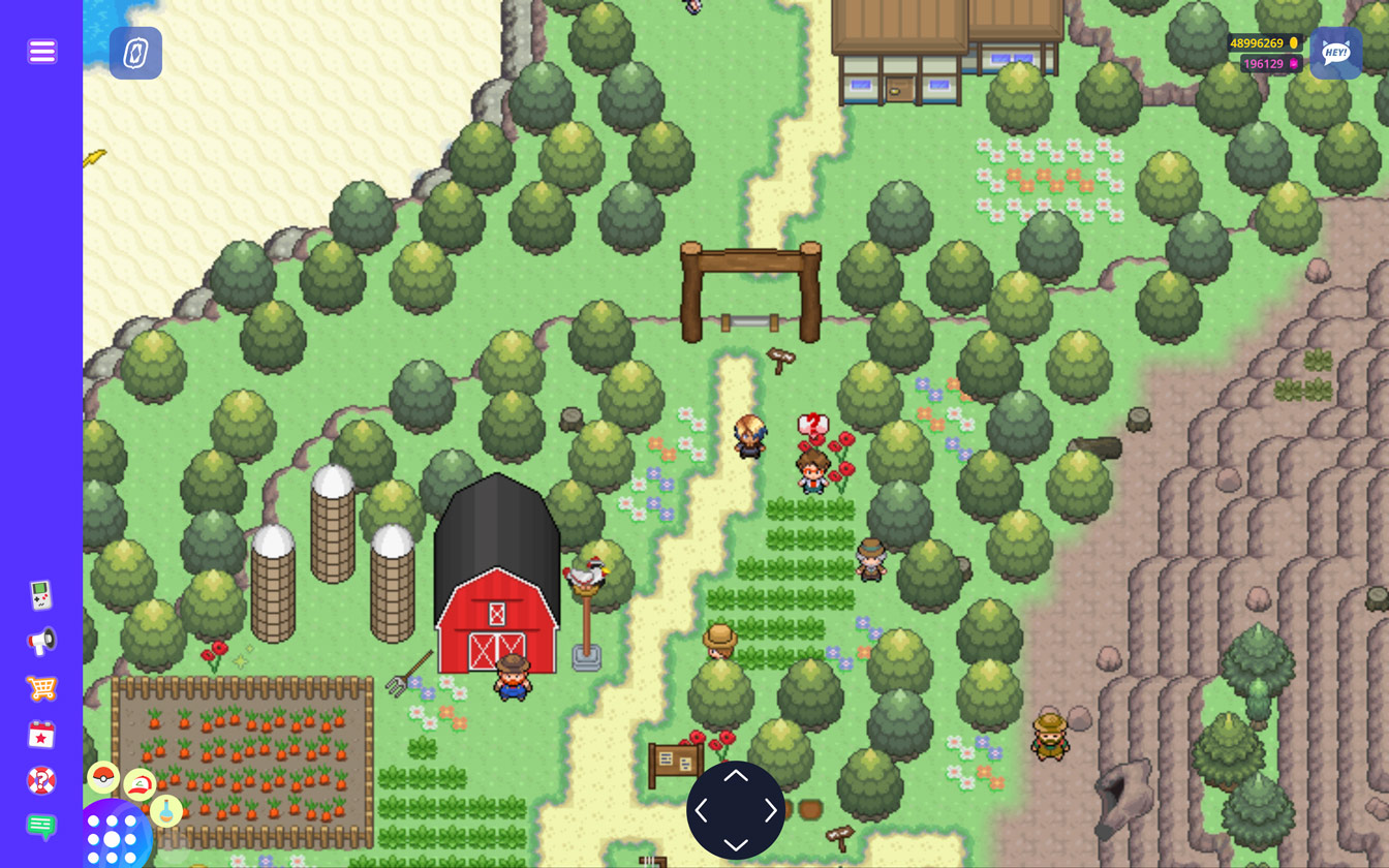 interface de jeu pokexp