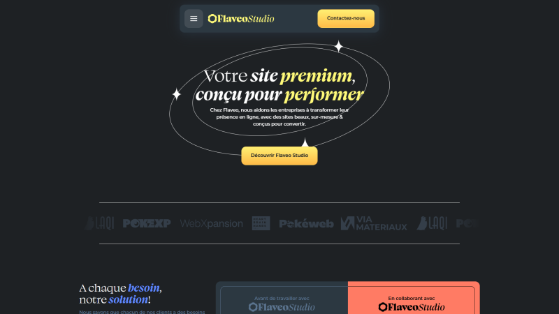 Page d'accueil de Flaveo Studio Page d'accueil de Flaveo Studio
