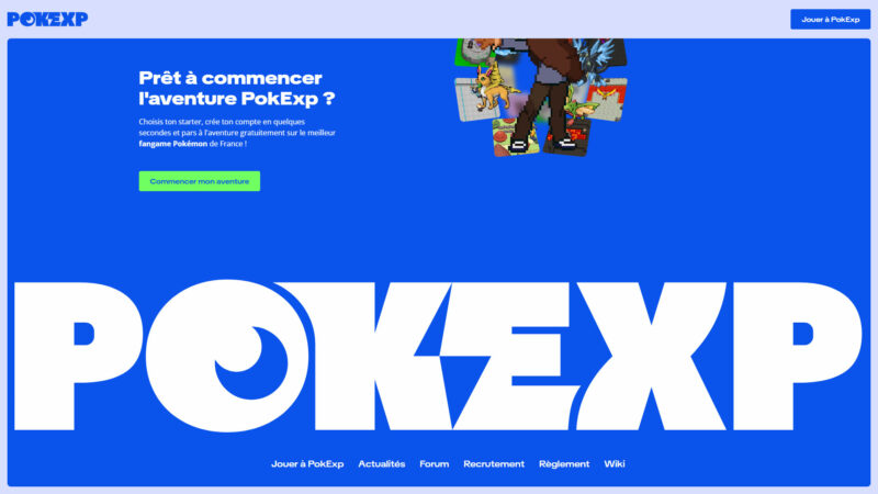 Bas de landing page de PokExp