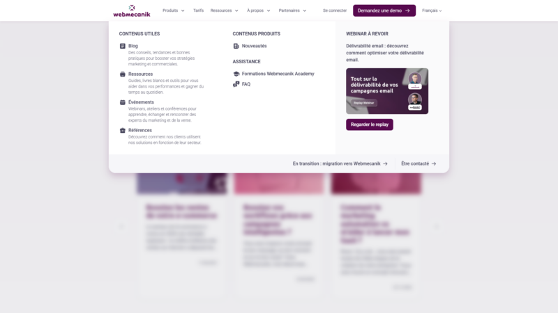 Mega-Menu sur mesure pour optimiser les perfs