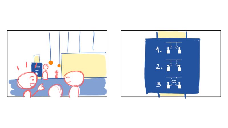 Storyboard de l'expérience imaginée pour le CERN Storyboard de l'expérience imaginée pour le CERN