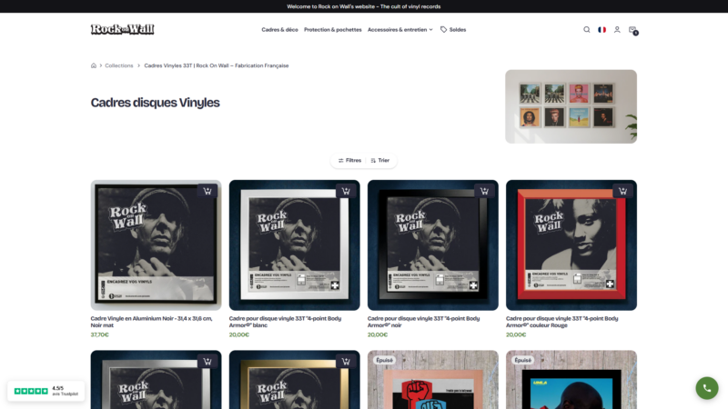 Listing des produits catégories, avec description SEO en dessous