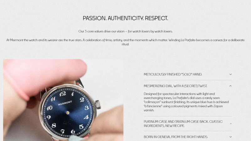 Section dépliable, remplaçant l'image à gauche 