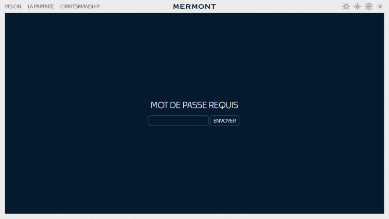 Page verrouillée par mot de passe pour le moment 