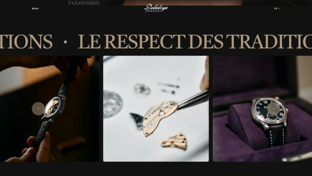 Slider photo des montres de Delaloye